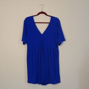 Torrid Electric Blue Ruched Jersey Knit Tee